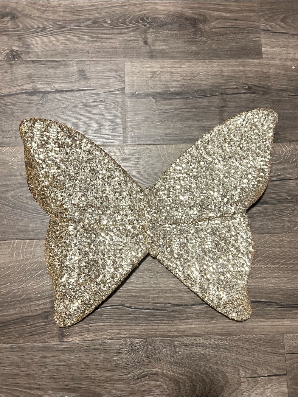 Girls Gold Sequin Butterfly Wings Costume Fairy